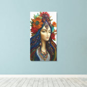 Transformeer je muren De levendige geest van Shakt Canvas Afdruk (Insitu (Houten vloer))