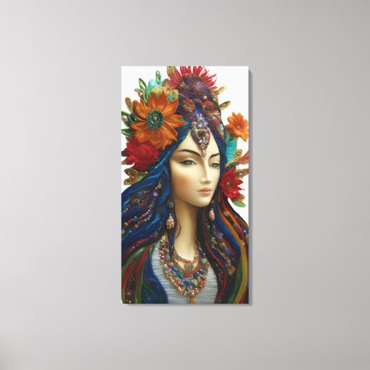 Transformeer je muren De levendige geest van Shakt Canvas Afdruk (Voorkant)