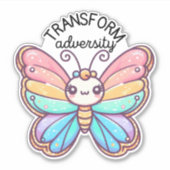 Transformeer tegenspoed vlinder waterdicht sticker (Voorkant)