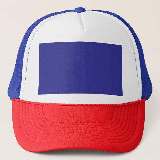Transformeer uw ruimte met een verbluffende blauwe trucker pet (Voorkant)