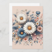 Transformeer uw ruimte met Elegant Daisy Floral Kaart (Voorkant / Achterkant)