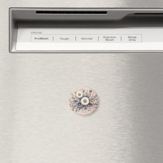 Transformeer uw ruimte met Elegant Daisy Floral Magneet (Insitu (Vaatwasser))
