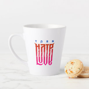 Transformer la haine en amour Latte Mug