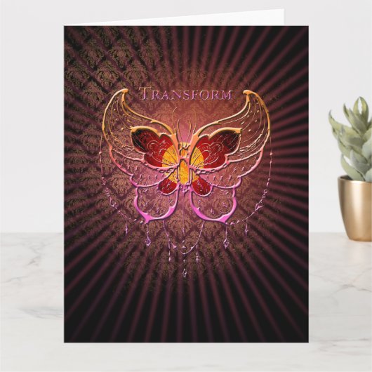 Transformer papillon - Carte de voeux (Petite plante)