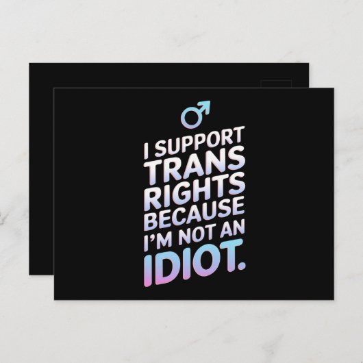 Transgender Ally Trans Pride Flag Support Briefkaart (Voorkant / Achterkant)