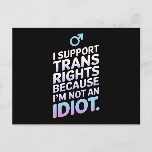 Transgender Ally Trans Pride Flag Support Briefkaart (Voorkant)