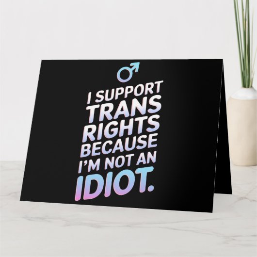 Transgender Ally Trans Pride Flag Support Kaart (Voorkant)