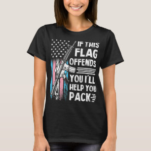 Transgender als deze vlag je schendt AR15 Pistool T-shirt