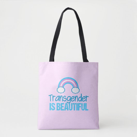Transgender Beauful Rainbow Tote Bag (Voorkant)