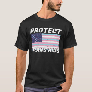 Transgender Bescherm Trans-Kinder Amerikaanse Vlag T-shirt