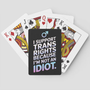 Transgender Bondgenoot Trans Pride Vlag Ondersteun Pokerkaarten