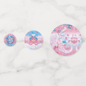 Transgender Dragon Damask - Trans Pride Flag Kleur Confetti (Voorkanten)