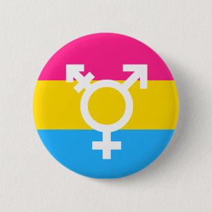 Transgender- en Pan Pride Flag-Button Ronde Button 5,7 Cm