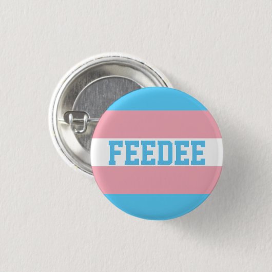 Transgender Feedee Pin Ronde Button 3,2 Cm (Voorkant /achterkant)