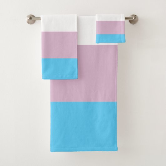 Transgender Flag Bath-handdoekset Bad Handdoek (Insitu)