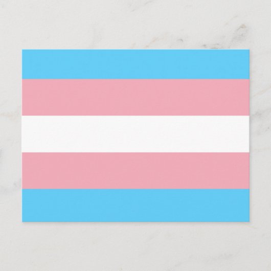 Transgender Flag Briefkaart (Voorkant)