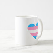 Transgender Flag Heart Koffiemok (Voorkant rechts)
