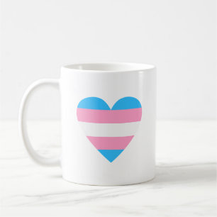 Transgender Flag Heart Koffiemok