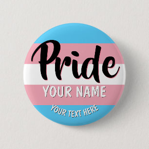Transgender Flag LGBT - Gepersonaliseerd Ronde Button 5,7 Cm