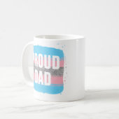 Transgender Flag Proud Dad Coffee Mok (Voorkant links)