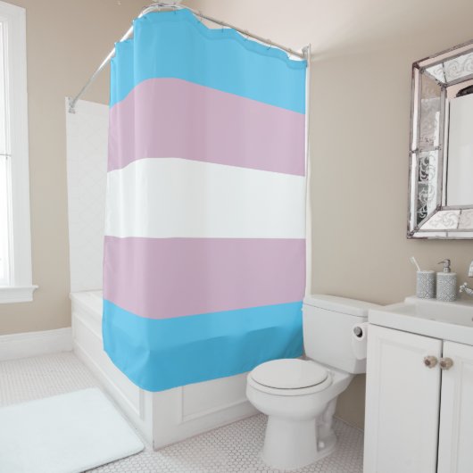 Transgender Flag Shower Curtain Douchegordijn (In situ)