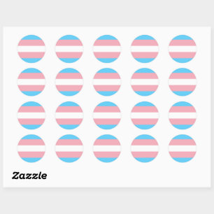 Transgender Flag sticker, Pride community/gender Ronde Sticker