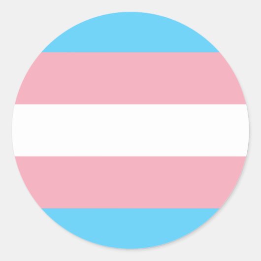 Transgender Flag sticker, Pride community/gender Ronde Sticker (Voorkant)