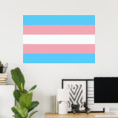 Transgender flag trans-pride LGBT symbool homohomo Poster (Thuiskantoor)