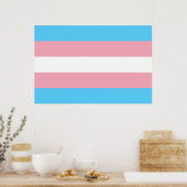 Transgender flag trans-pride LGBT symbool homohomo Poster (Keuken)
