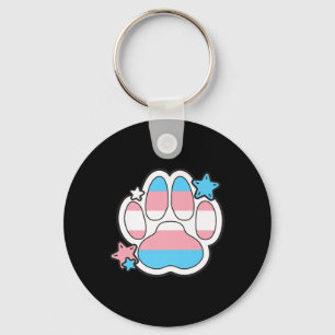 Transgender Furry Paw Lgbtq Maand Gay Rechten Trot Sleutelhanger