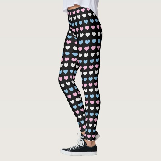 Transgender Hearts Pattern Leggings (Links)