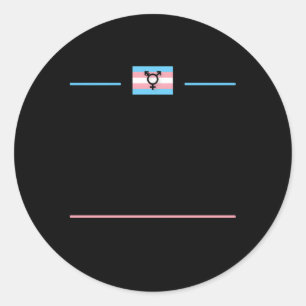 Transgender herdenkingsdag Trans LHBTQ Queer N Ronde Sticker