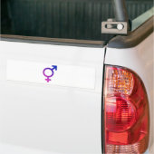Transgender Hermaphrodite Gender Pride Symbool Bumpersticker (Op Truck)