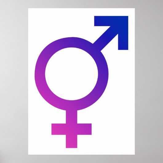 Transgender Hermaphrodite Gender Pride Symbool Poster (Voorkant)