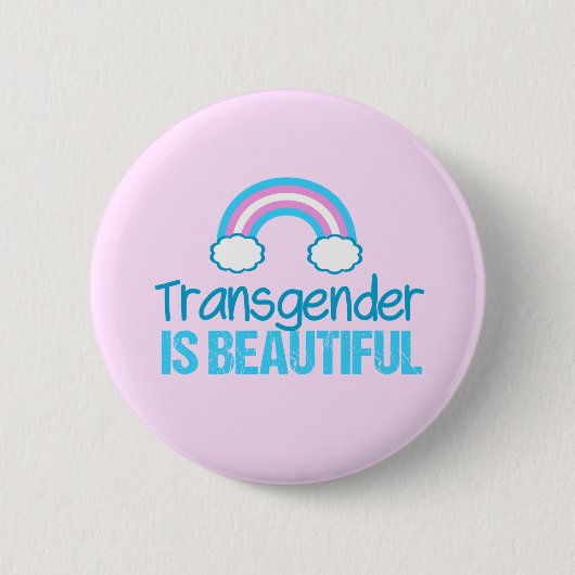 Transgender is prachtig ronde button 5,7 cm (Voorkant)