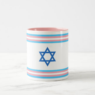 Transgender Israël Pride-vlag Tweekleurige Koffiemok