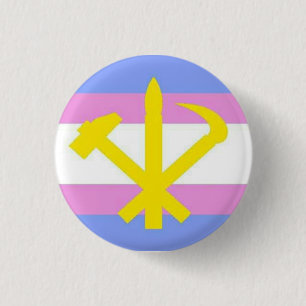 transgender juche pin ronde button 3,2 cm