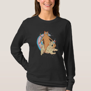 Transgender Kat Trans Pride Pug Transseksueel Vlag T-shirt
