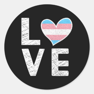 Transgender Liefde Trans Pride Vlag Transgender Su Ronde Sticker