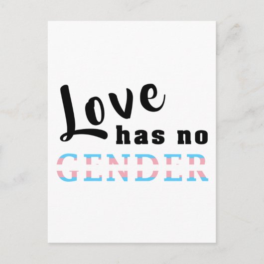 Transgender Love has no gender  Briefkaart (Voorkant)