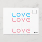 Transgender Love Love Love Geldbeutel Briefkaart (Achterkant)