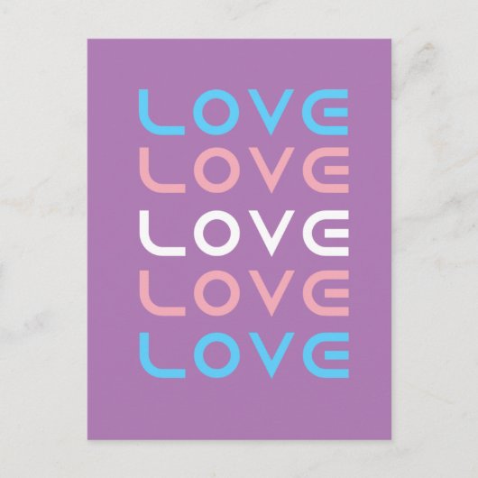 Transgender Love Love Love Geldbeutel Briefkaart (Voorkant)