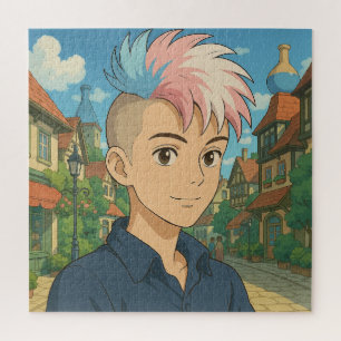 Transgender met Mohawk Anime Persoon LGBTQIA+ Legpuzzel