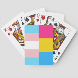 Transgender Panseksueel Dubbele Pride Vlag Pokerkaarten