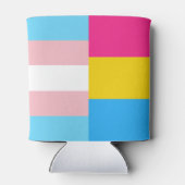 Transgender Pansexual Dual Pride Flag Blikjeskoeler (Achterkant)