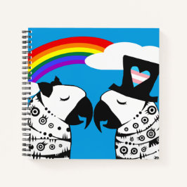 Transgender Parrot Boy met Vriendin Notitieboek