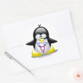 Transgender Penguin Ronde Sticker (Envelop)