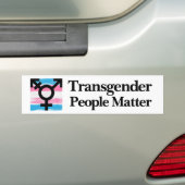 Transgender People Matter W/Flag Bumper Sticker (Op auto)
