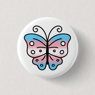 Transgender Pride Butterfly Pin Badge Ronde Button 3,2 Cm