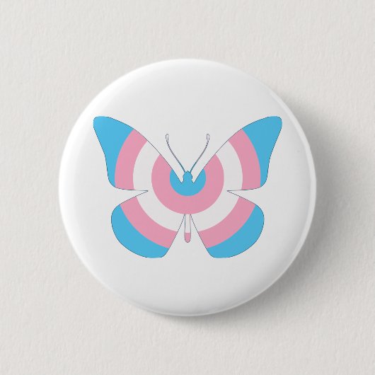 Transgender Pride Butterfly Ronde Button 5,7 Cm (Voorkant)